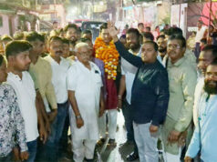 स्टेशन पारा में विधायक देवेन्द्र यादव का जोरदार स्वागत : आसिफ अली