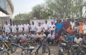 फिट इंडिया संडे ऑन साइकिल रैली आयोजित, खिलाड़ियों ने दिया फिटनेस का संदेश