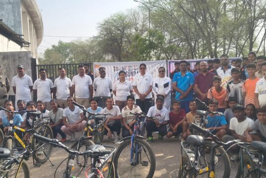 फिट इंडिया संडे ऑन साइकिल रैली आयोजित, खिलाड़ियों ने दिया फिटनेस का संदेश