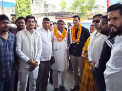 विशु अजमानी के नेतृत्व में भिलाई विधायक देवेंद्र यादव का जोरदार स्वागत