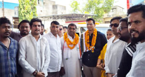 विशु अजमानी के नेतृत्व में भिलाई विधायक देवेंद्र यादव का जोरदार स्वागत