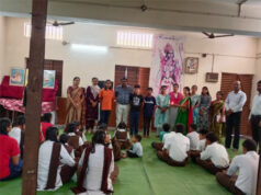 सरस्वती उच्चतर माध्यमिक विद्यालय में हर्षोल्लास के साथ मनाया गया शाला प्रवेश उत्सव