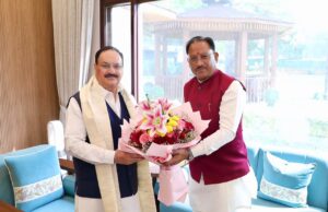 केंद्रीय स्वास्थ्य मंत्री जेपी नड्डा से मिले मुख्यमंत्री विष्णुदेव साय, स्वास्थ्य सेवाओं और किसानों के लिए खाद-बीज उपलब्धता पर हुई विस्तृत चर्चा