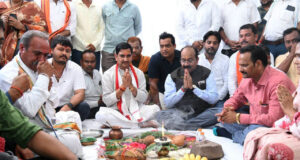 केंद्रीय राज्य मंत्री श्री तोखन साहू और उप मुख्यमंत्री श्री अरुण साव ने 10 करोड़ के कार्यों का किया भूमिपूजन