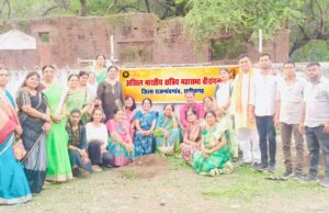 हरियाली का संकल्प : वीरांगना संगठन ने लगाए छायादार और फलदार पौधे