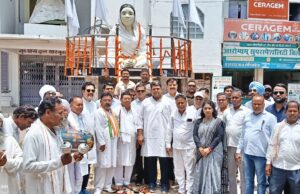 मिनीमाता जी की पुण्यतिथि पर कांग्रेसजनों ने अर्पित की श्रद्धांजलि