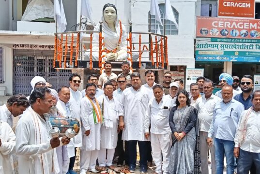 मिनीमाता जी की पुण्यतिथि पर कांग्रेसजनों ने अर्पित की श्रद्धांजलि