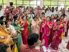 दुर्ग शहर में आकृषित पार्थिव शिवलिंग का मधुर गीतों एवं मंत्रोच्चारण के साथ रुद्राभिषेक हुआ