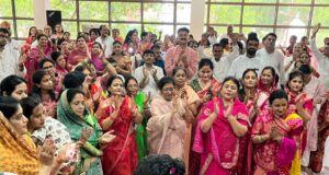 दुर्ग शहर में आकृषित पार्थिव शिवलिंग का मधुर गीतों एवं मंत्रोच्चारण के साथ रुद्राभिषेक हुआ