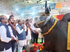 उप मुख्यमंत्री श्री अरुण साव महारुद्राभिषेक में शामिल हुए