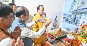 उप मुख्यमंत्री श्री अरुण साव महारुद्राभिषेक में हुए शामिल