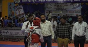 राष्ट्रीय ताईक्वांडो प्रतियोगिता के दूसरे दिन खिलाड़ियों ने दिखाया दम